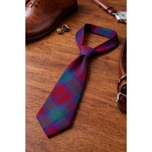 Ingles Buchan Mens Scottish 100% Wool Tartan Plaid Tie Made In Scotland RL Style